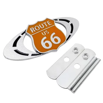 

3D Metal 66 Front Grille Emblem Sticker For Ford Mustang Vw Golf 7 Jeep Wrangler Subaru Mercedes Volkswagen Grill Badge Decals