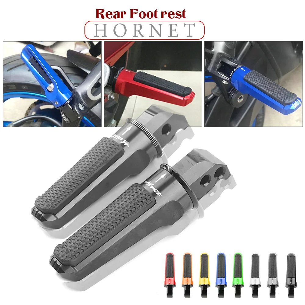 for HONDA CB600F CB599 600 CB1000R HORNET CB 200 900 400 Motorcycle CNC Aluminum Rear Foot Pegs Footrest Passenger Footpegs | Автомобили и