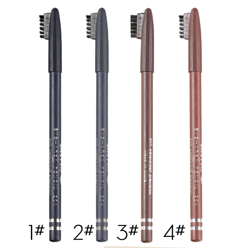 4 цвета подводка для глаз карандаш для бровей водостойкий стойкий карандаш для глаз легко окрашиваемый карандаш для бровей инструмент для макияжа