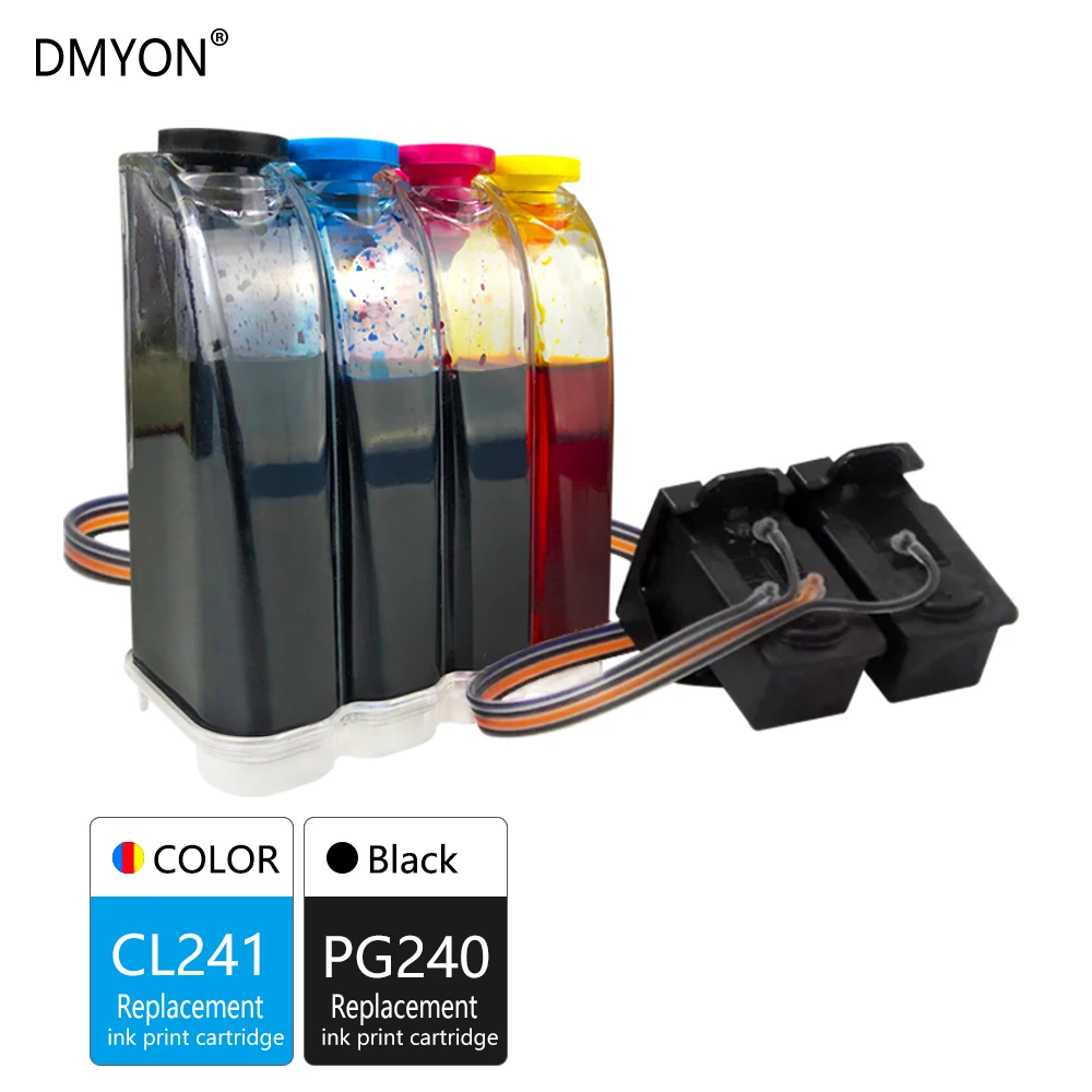 

DMYON Compatible for Canon PG240 CL241 CISS Bulk Ink for MG2120 MG3120 MG3122 MG3520 MG4220 MX372 MX392 MX432 MX439 MX452 MX472