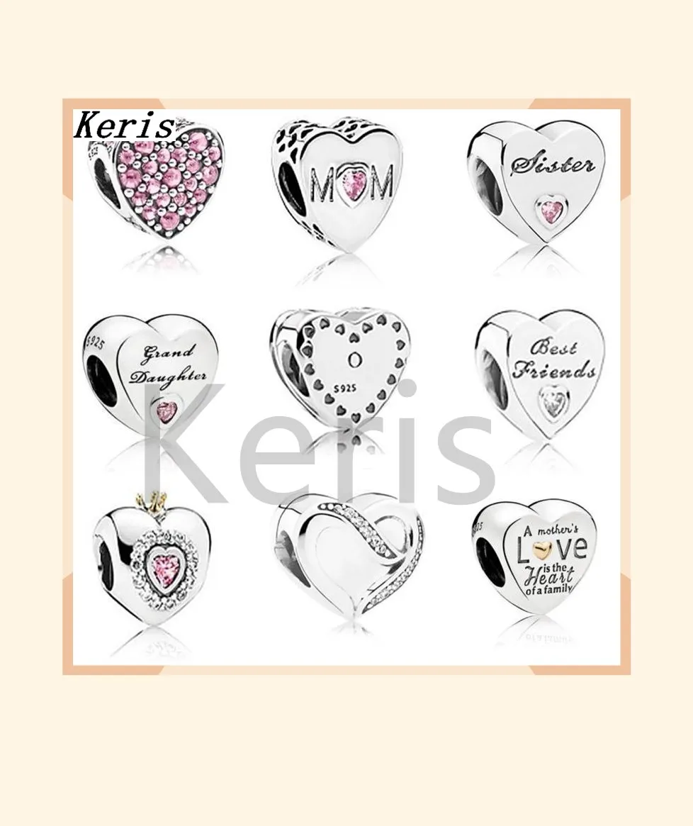 

High Quality Reproduction 1:1 100%925 Sterling Silver Multi-Style Heart Bead Bracelet Set