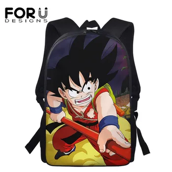 

FORUDESIGNS Cartoon Dragon Ball Pattern Primary School Students Backpacks Children Bagpack Teens Boys Portable Shoulder Satchel