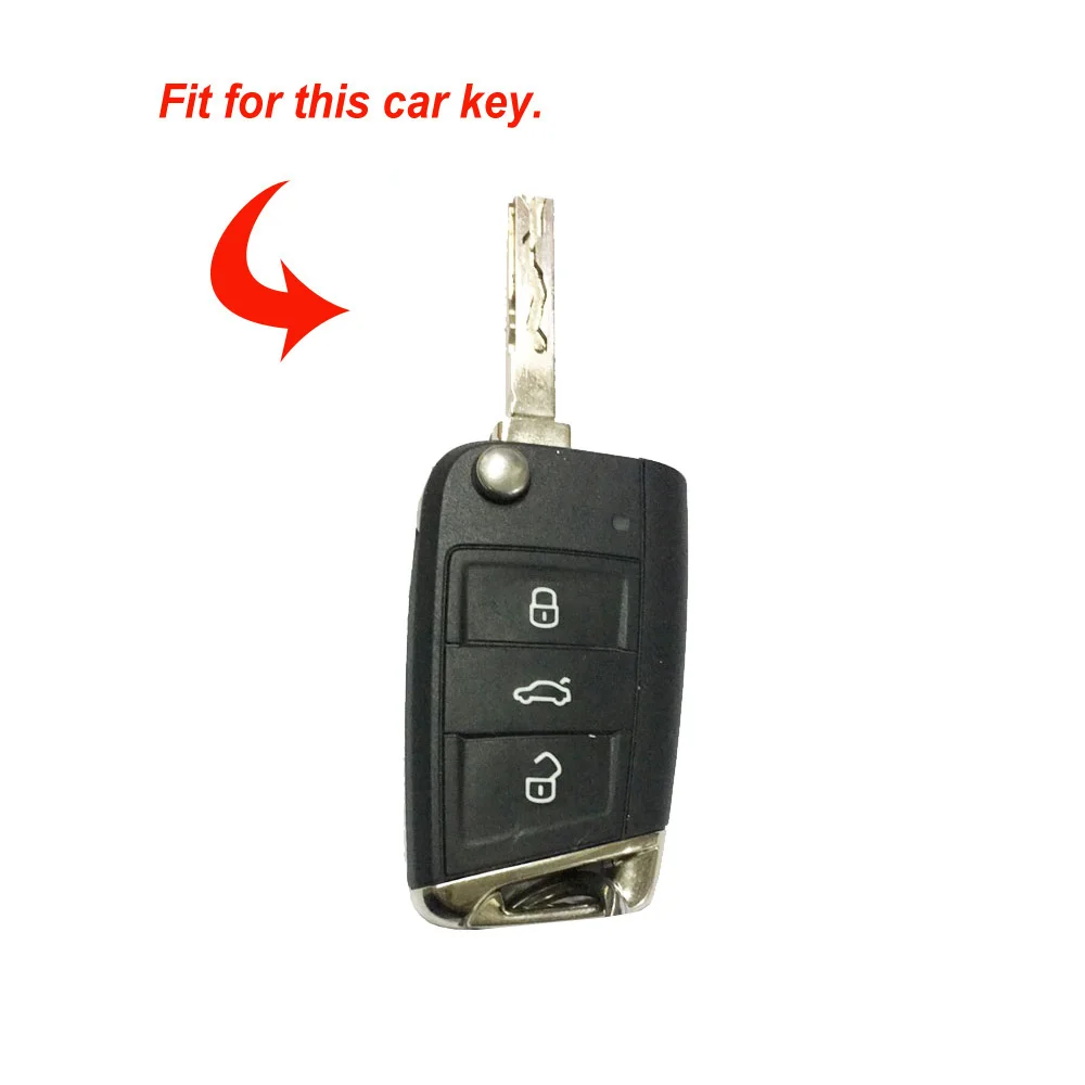Силиконовый чехол для ключей от машины VW Golf 7 MK7 сиденье Polo Leon Skoda Octavia 3 кнопки