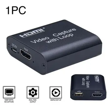 

HDMI Video Capture Card Screen Recorder USB2.0 1080P High Definition Game Capture Streamer Device with Loop