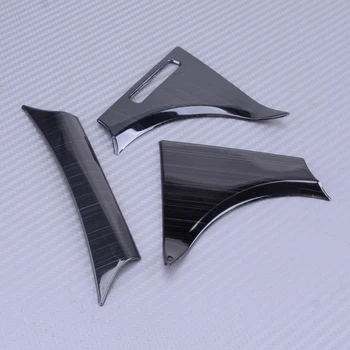 

DWCX 3pcs Black Stainless Inner Car Dashboard Instrument Meter Cluster Decor Cover Trim fit for Toyota Camry 2018 2019