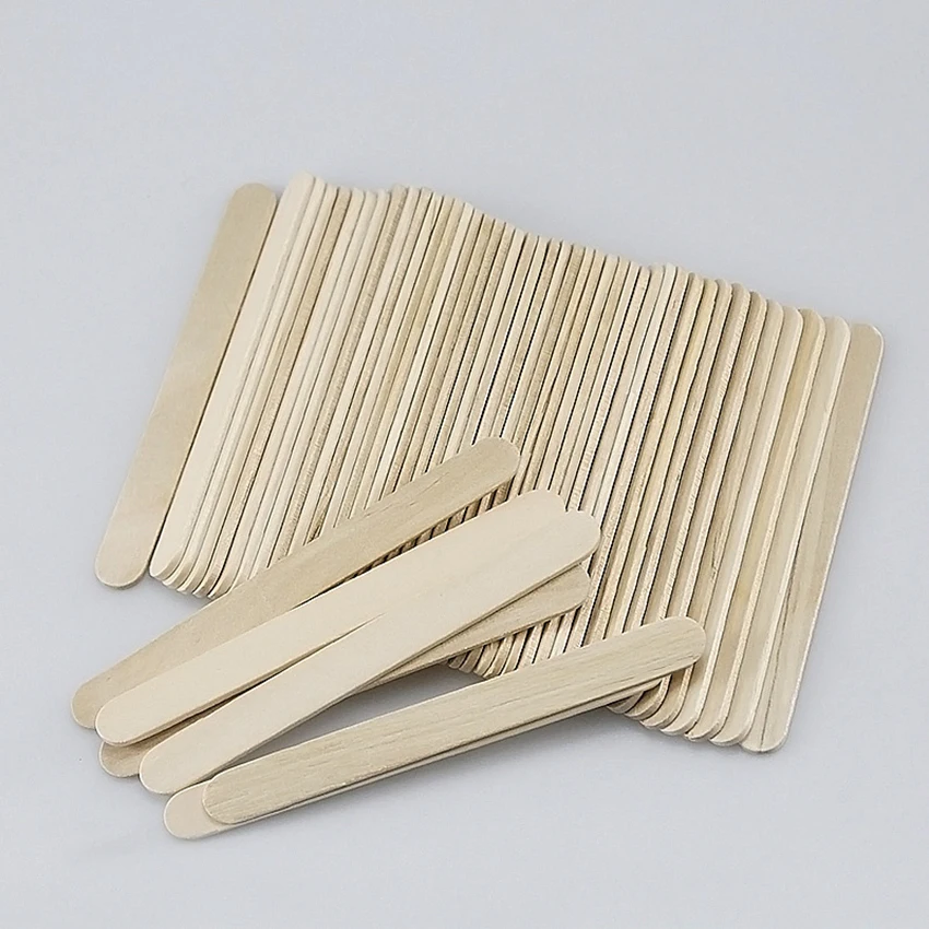 50Pcs/set Ice Cream Sticks Mold Wooden Disposable Ice Cube Stick Mould DIY Crafts Popsicle Block Sticks Molds Accessories