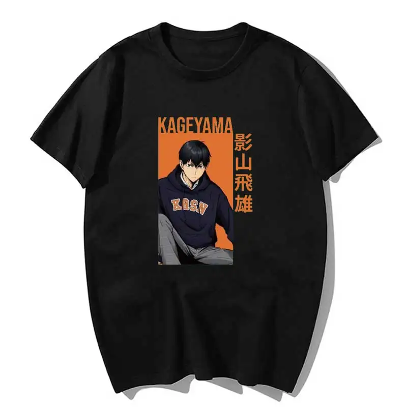 2020 Haikyuu Kageyama Tobio Anime TShirt Men Kawaii Summer Tops Cartoon Karate Graphic Tees Tee Shirt Unisex Harajuku Shirt Male