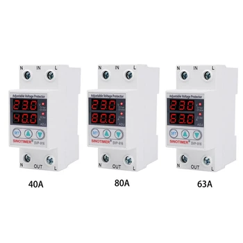 

SINOTIMER SVP-916 230VAC 50/60Hz Adjustable Voltage Surge Protector Relay Limit Current Protection