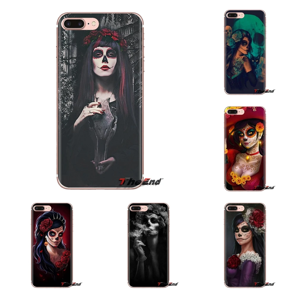 Catrina красивая Роза девушка череп чехол для huawei Honor 7X V10 6C V9 6A Play 9 mate 10 Pro Y7 Y5 P8 P10 Lite Plus