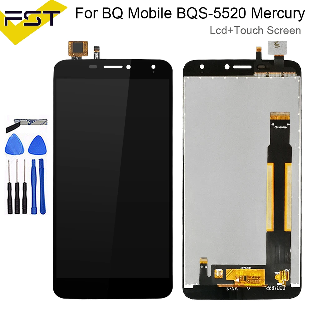 5,5 ''черный для BQ мобильный BQS-5520 Mercury BQS 5520 BQS5520 BQ 5520 BQ-5520 ЖК-дисплей+ кодирующий преобразователь сенсорного экрана в сборе+ Инструменты