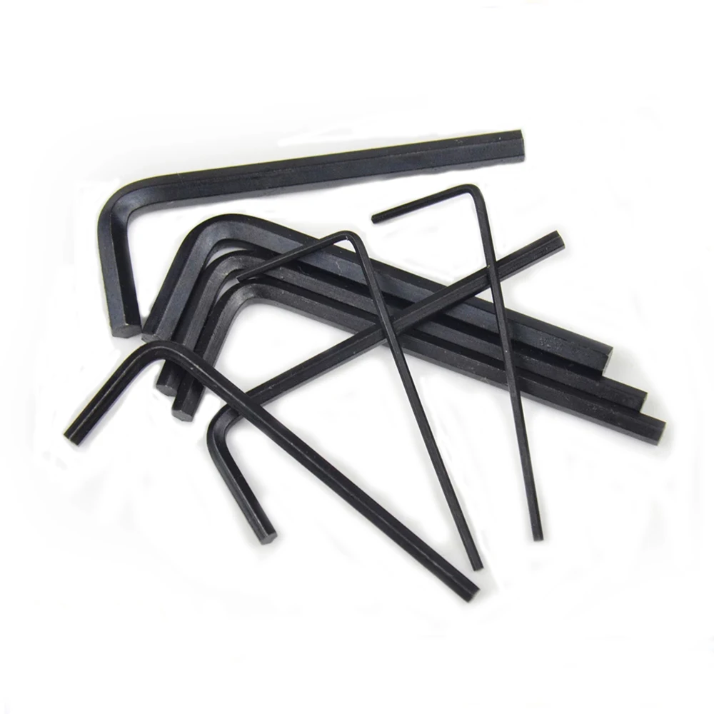 50PCS L 모양의 M1.27 M1.5 M2 육각 알렌 키 육각 렌치 스크류 드라이버 RC 모델 자동차 용 니켈 도금