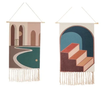 

Boho Hanging Tapestry Fabric Home Decoration Accessories Meter Box Cover Dormitory Hotel Wall Hanging Blanket Decor