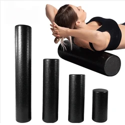 Black Long Massage Yoga Column EPP Extra Firm High Density Foam Roller for Muscle Recovery Flexibility and Rehab Exercises