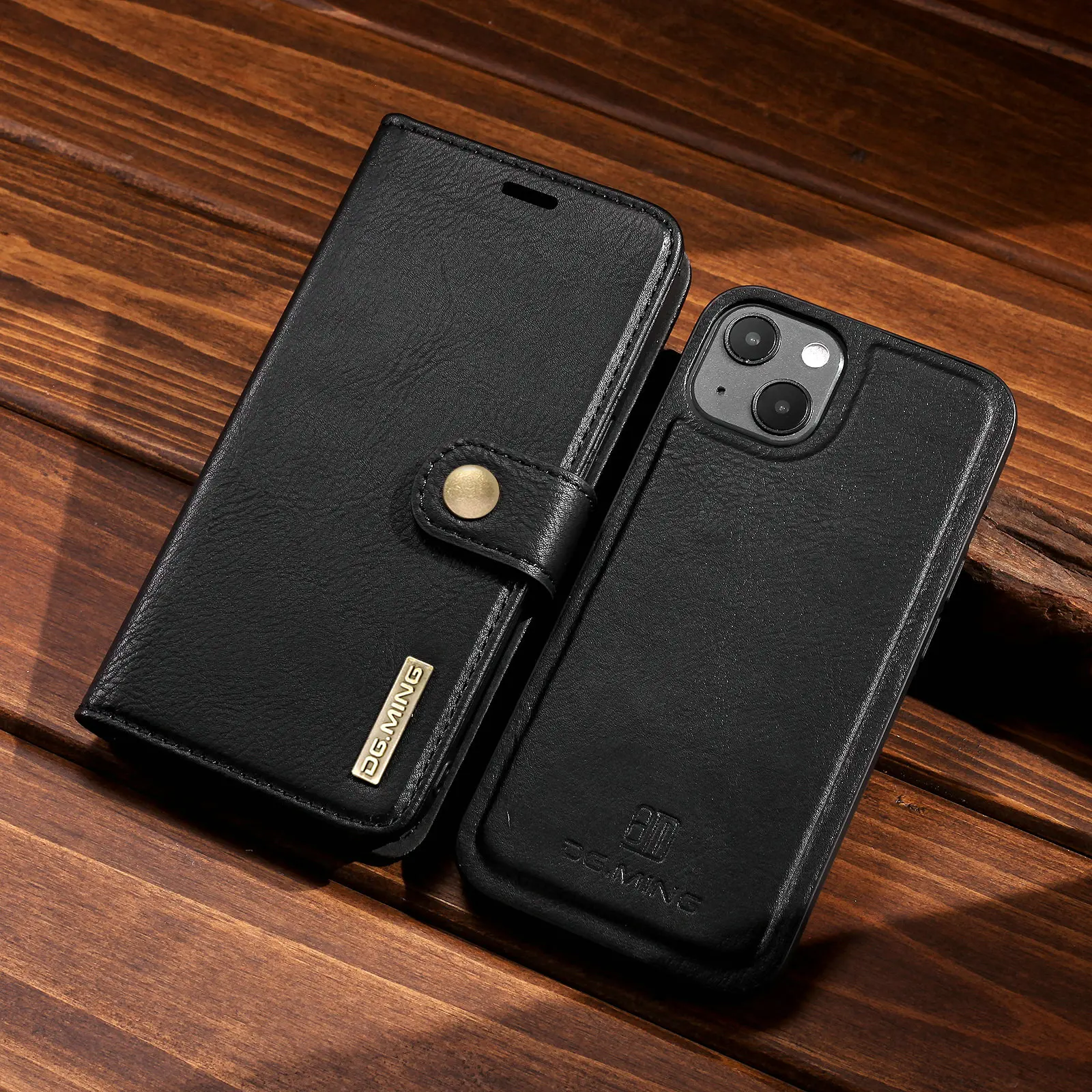 Чехол для Apple Iphone 13Pro Подвижный чехол 2-в-1 с несколькими слотами винтажный кожаный