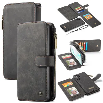 

For Samsung Galaxy Note 10 Case Leather wallet case For Samsung S10 5G zipper leather cover for Samsung galaxy S10 Plus Note 9