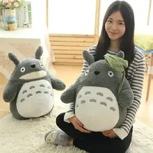 Peluche Totoro avec sa feuille de lotus, produit du Japon, chat, mignon, jouet pour enfants, idéal comme cadeau d'anniversaire ou à Noël,