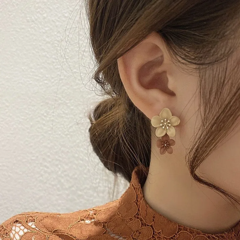 Earrings Long Flowers, Pretty Earrings Women