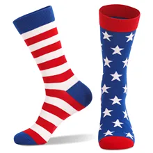 

2021 New American Flag Socks For Men Fall and Winter Stars and Stripes Cotton Socks Top Quality Best Gift Drop shipping