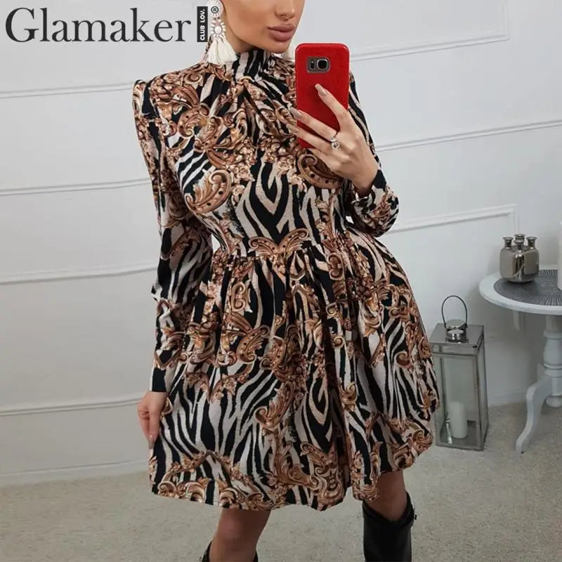 Glamaker трикотажное сексуальное платье с принтом пейсли женское осеннее облегающее