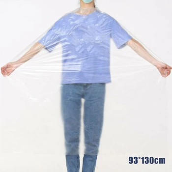 

50/100Pcs Hair Salon Cutting Capes Disposable Hair Dye Cape Durable Wrap Cloth Oil Hairdressing Apron Waterproof Transparent