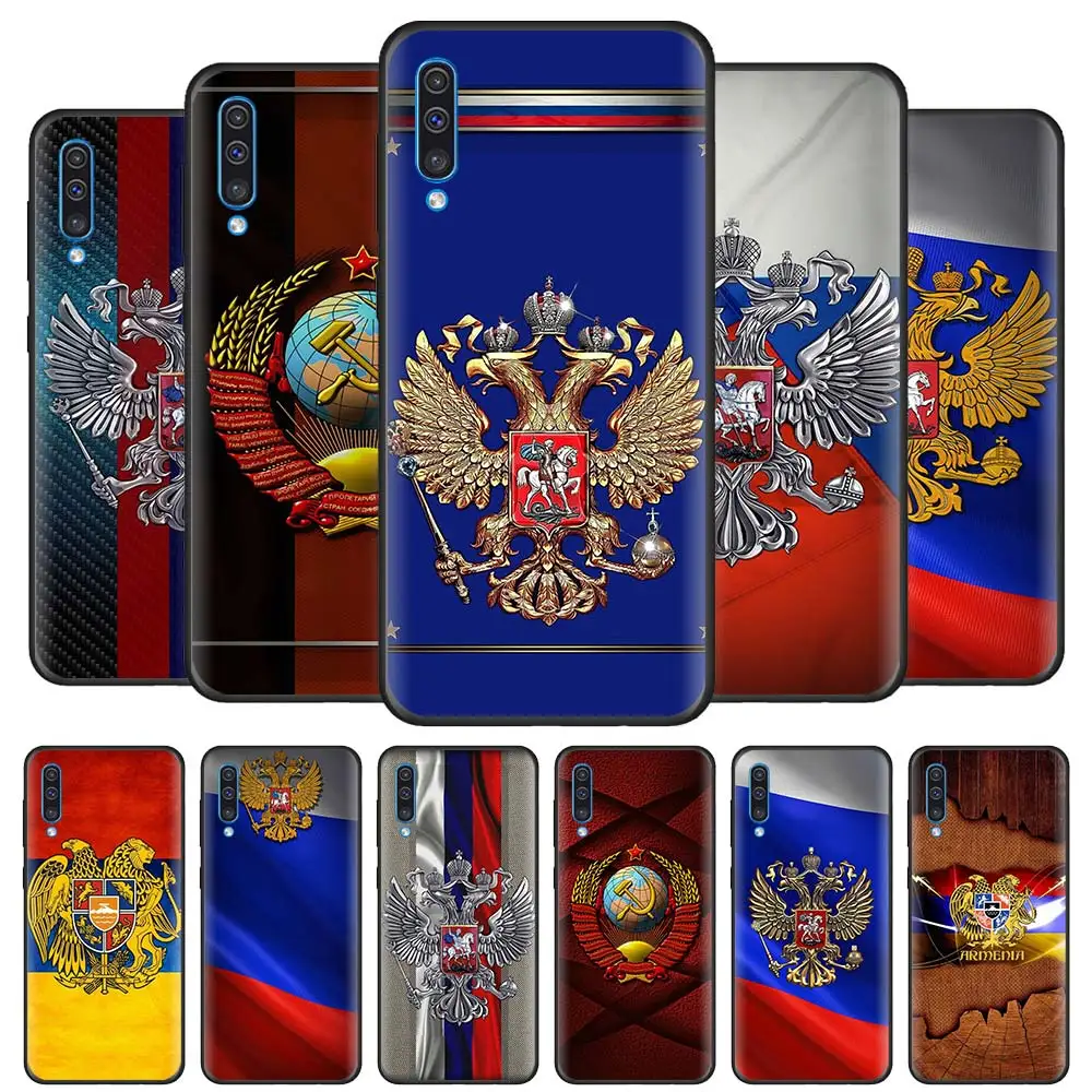 Чехол для Samsung Galaxy A50 A70 A10 A20e A30 A40 M31 M30s M21 A12 A20s A10s A7 A02s M01 с гербом России | Мобильные