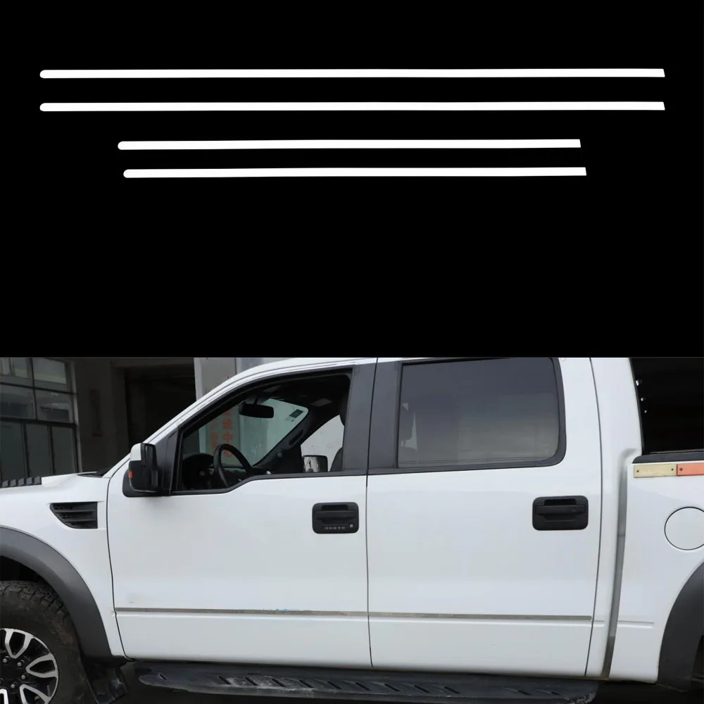 

Стайлинг автомобиля из нержавеющей стали для Ford F150 2009-2014 наружные дверные боковые декоративные полосы отделка