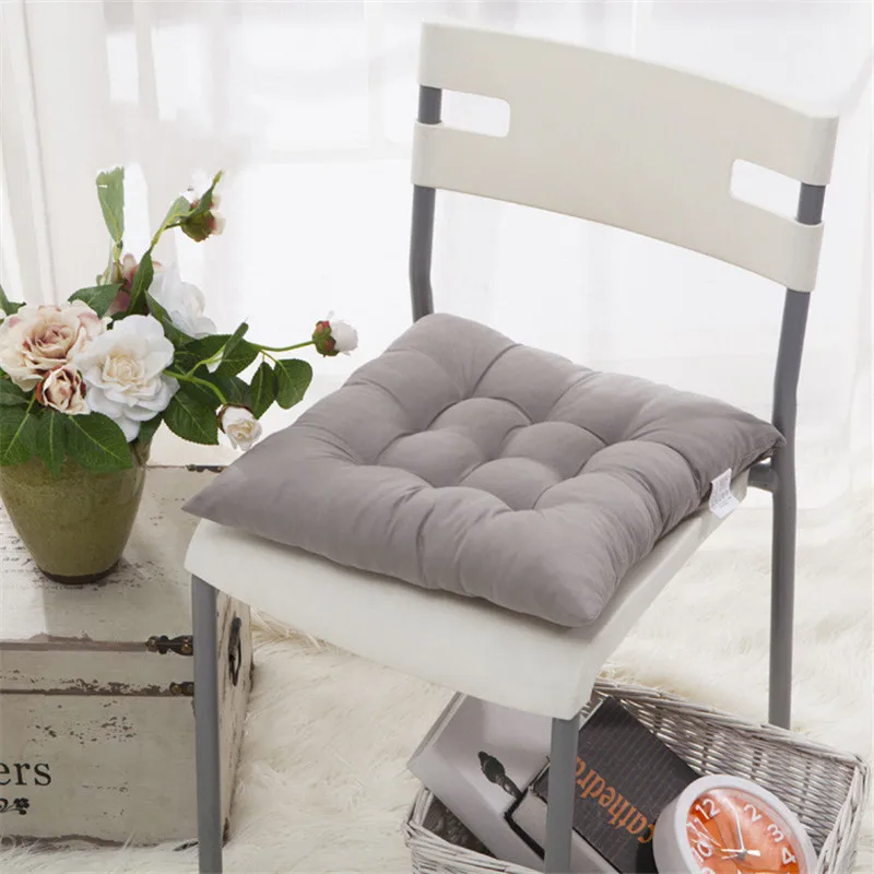 Многоцветные удобные коврики для стула диванные подушки ягодицы поясные Мягкие подушечки для домашнего декора 38*38 см обеденная Подушка для стула подушка - Цвет: Gray