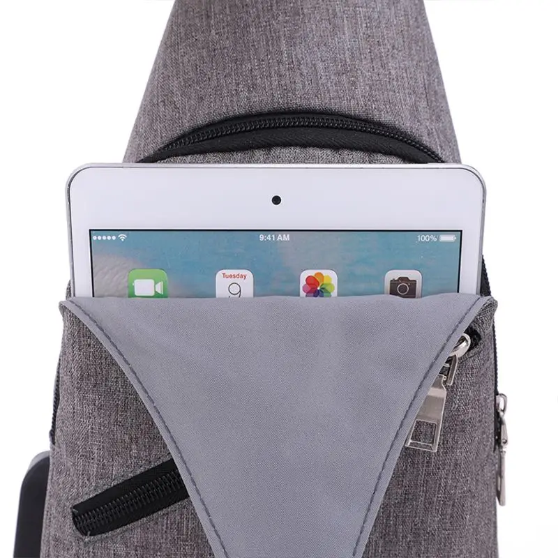 Simple Chest Pack Bag Sling Bag Outdoor One Shoulder Crossbody Bag for Men Hiking Cycling Travel Use Supplies X7XC