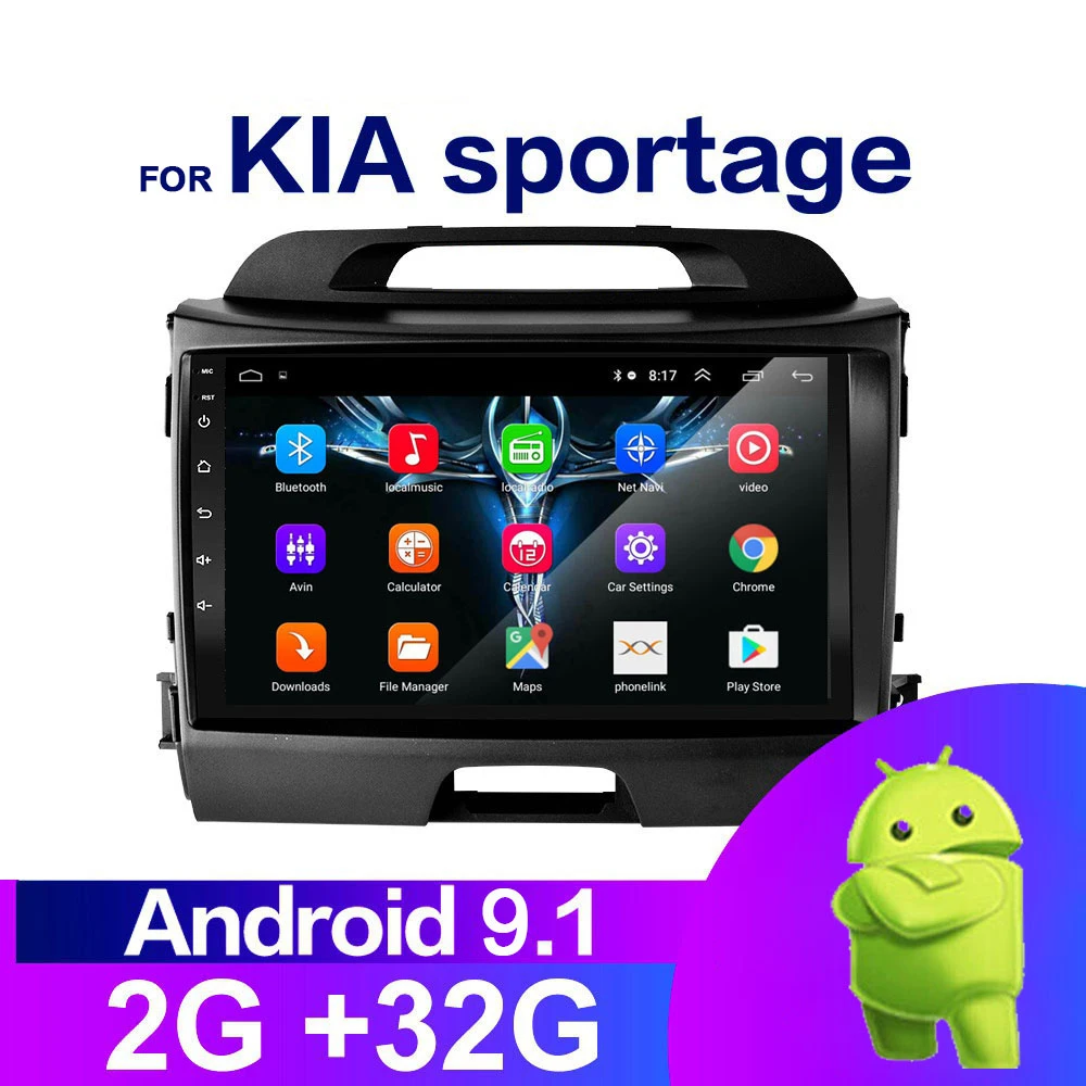 9 &quot2G + 32G Android 1 автомобильный Радио мультимедийный плеер для Kia Sportage 2010 2011 2012 2013 2014