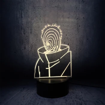 

Uchiha Obito desk lamp Naruto night light USB Port LED bulb kids room decor bookcase display children holiday gift