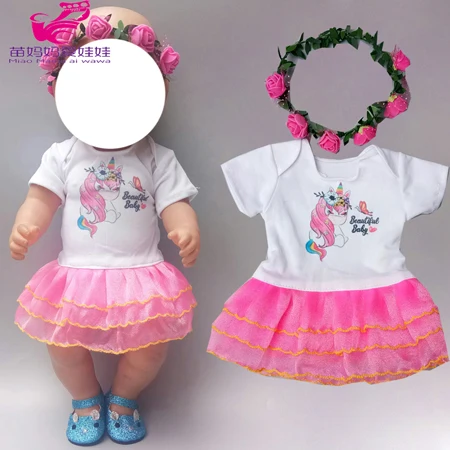 Одежда для куклы-младенца, штаны, рубашка, юбка-пачка для 1" 45 см, кукольная одежда, набор игрушек, одежда для детей, подарок для девочек - Color: A6
