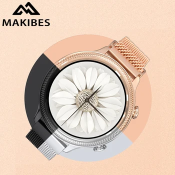 

Makibes M3 Women Lovely fashionable Bracelet For Android Fitness Activity Tracker Blood Pressure Full touch round smart watch