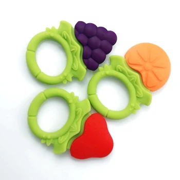 

Baby Teethers Fruit Silica Gel Teething Toy Infant Pacifier Gum Tooth Stick Food Grade Dental Care Soft Molar Chew Toy New Hvlv