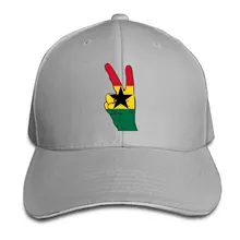Унисекс знак мира Гана флаг Snapback шляпа Регулируемая остроконечная сэндвич Кепка
