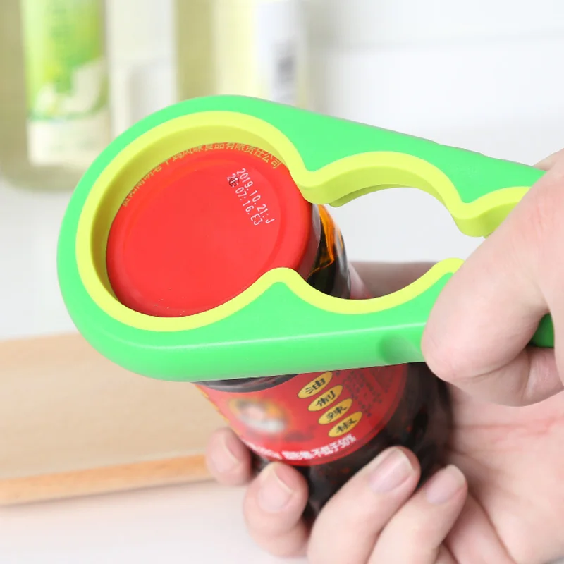 4 In 1 Bottle Opener Non Slip Manual Can Opener Bottle Opener Jar Can