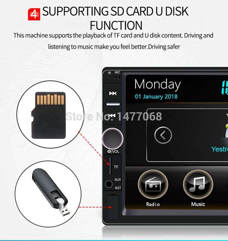2 Din автомобильное радио Зеркало Ссылка " MP5 плеер Bluetooth громкой связи AM FM USB 360 градусов панорамная камера вход ISO головное устройство PHYEE N5