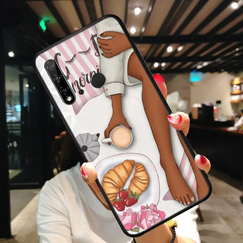 Yinuoda ОК, но сначала кофе и надписью «Girl Boss» чехол для телефона для huawei P20 P30 P20Pro P20Lite P30Lite Psmart P10 9lite - Цвет: A7