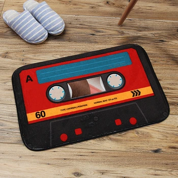 

40x60cm Retro Nostalgia Tape Colorful Mats Anti-slip Carpet Floor Mat Outdoor Rugs Tape Front Door Retro Home Entrance Doormat