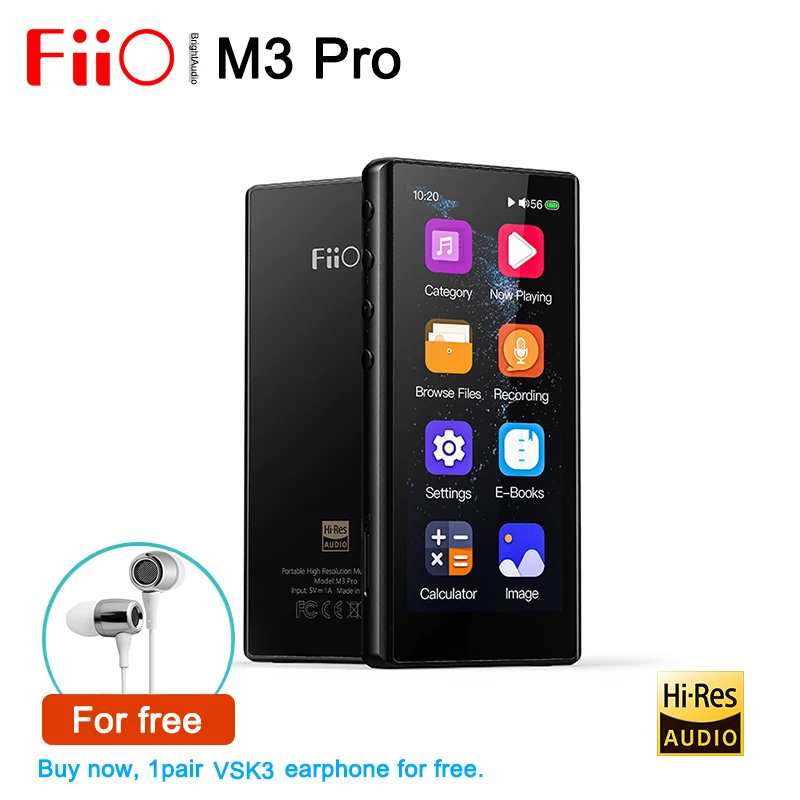 Портативный Hi Fi музыкальный плеер FiiO M3 Pro с полным сенсорным экраном без потерь