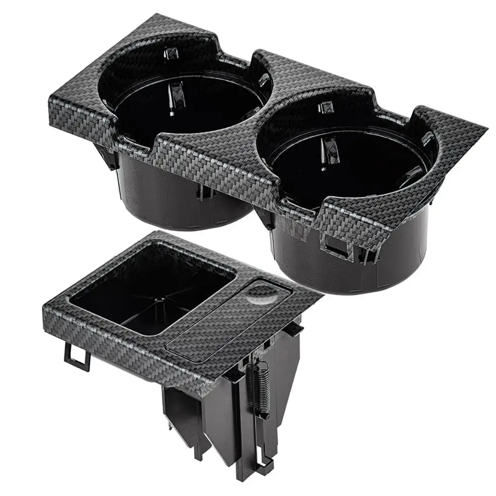 Черный подстаканник из углеродного волокна с держателем для монет 51169415183 51169415186