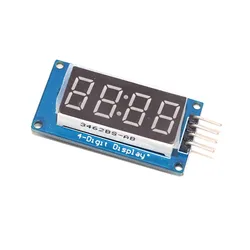 Módulo de exibição led tm1637, para arduino de 7 segmentos, 4 brocas, relógio vermelho anodo digital, quatro cabeças serial