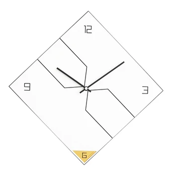 

White Nordic Wall Clock Luxury Minimalist Living Room Modern Minimalist Wall Clock Creative Mute Art Reloj Kitchen Clock DD45WC