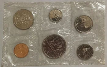 

Canada 1986 6 Coins Set a Large Set of 1 Cent -1dollar Unc Real Original Coins Collection