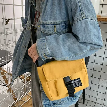 

Fashion Women's Retro Solid Color Canvas Large Capacity Canvas Handbag Shoulder Bag Messenger Bag Student Bag Cover bag