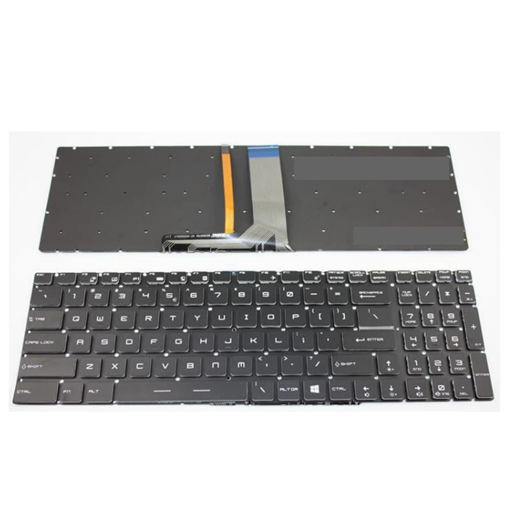 Colorido para Msi Novo Inglês Cristal Backlit Teclado Gt62 Gt72 Ge62 Ge72 Gs60 Gs70 Gl62 Gl72 Gp62 Gt72s Gp72 Gl63 Gl73 Eua Rgb - Imagem 3