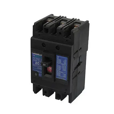 

20A AC 220V 600V Ui 3 Pole MCCB Moulded Case Circuit Breaker NF50-SP