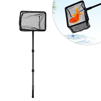 

1pc Extendable Fishing Net Plastic Pole Handle Telescopic Landing Net Tuck Netfor Lakes Fish Tank Ponds Practical Fishing Net