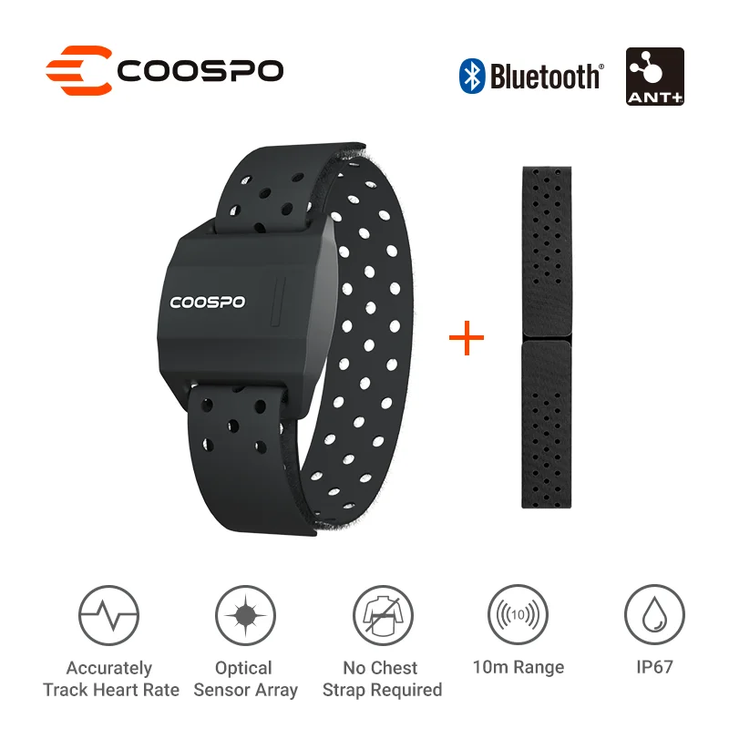 Bluetooth 4.0 ANT + CooSpo Sensor HW706 for Garmin Wahoo Bike Computer Heart Rate Monitor