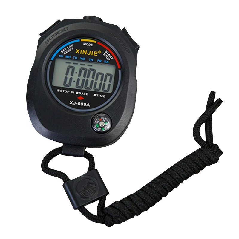 

Cronómetro profesional Digital temporizador de mano LCD cronógrafo impermeable Fitness cronómetro equipo para correr temporizador deportivo