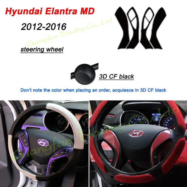 For Hyundai Elantra MD 2012-2016 Car-Styling 3D/5D Carbon Fiber Car  Interior Center Console Color Molding Sticker Decals Parts - AliExpress